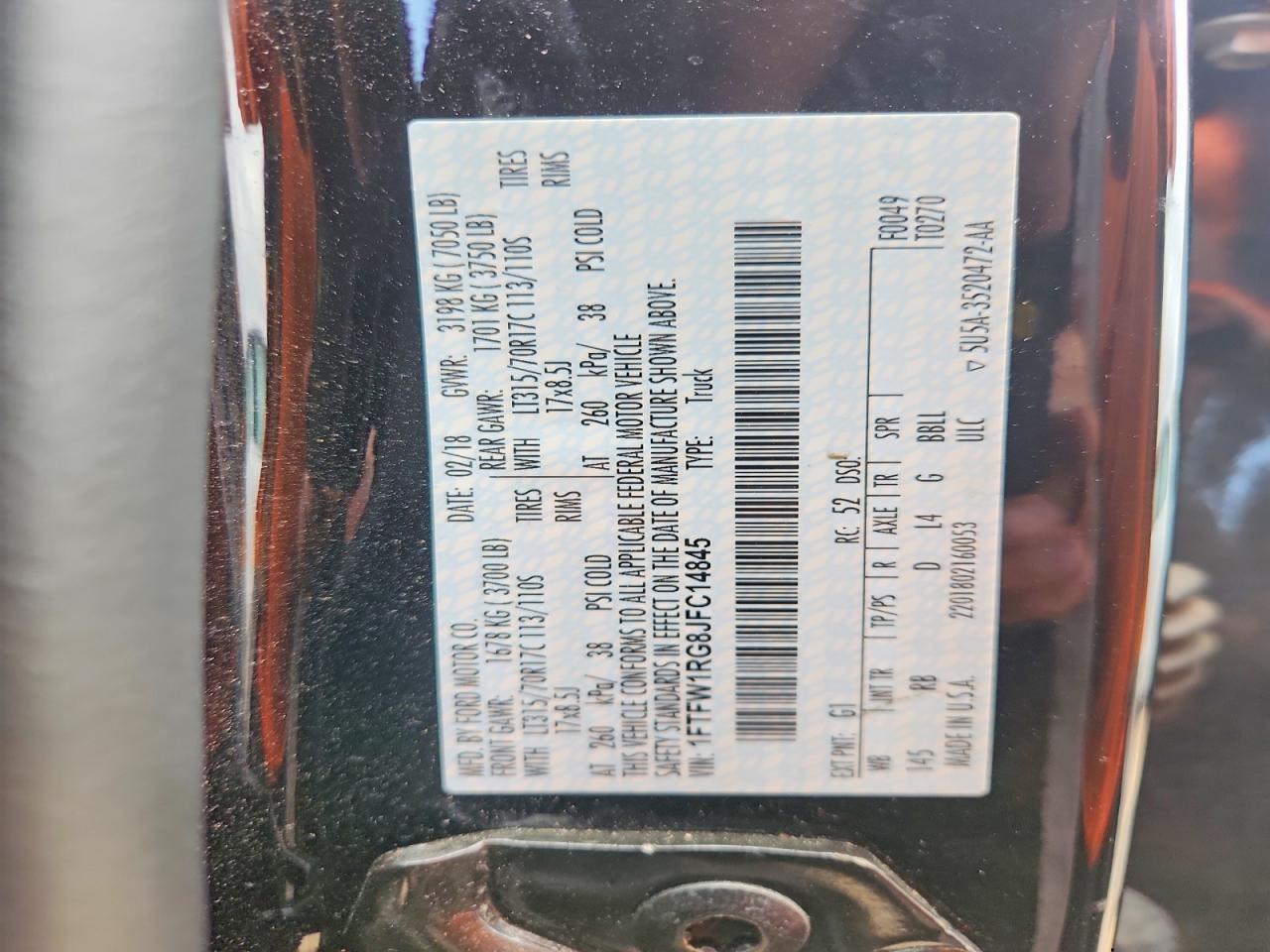 2018 Ford F150 Raptor
