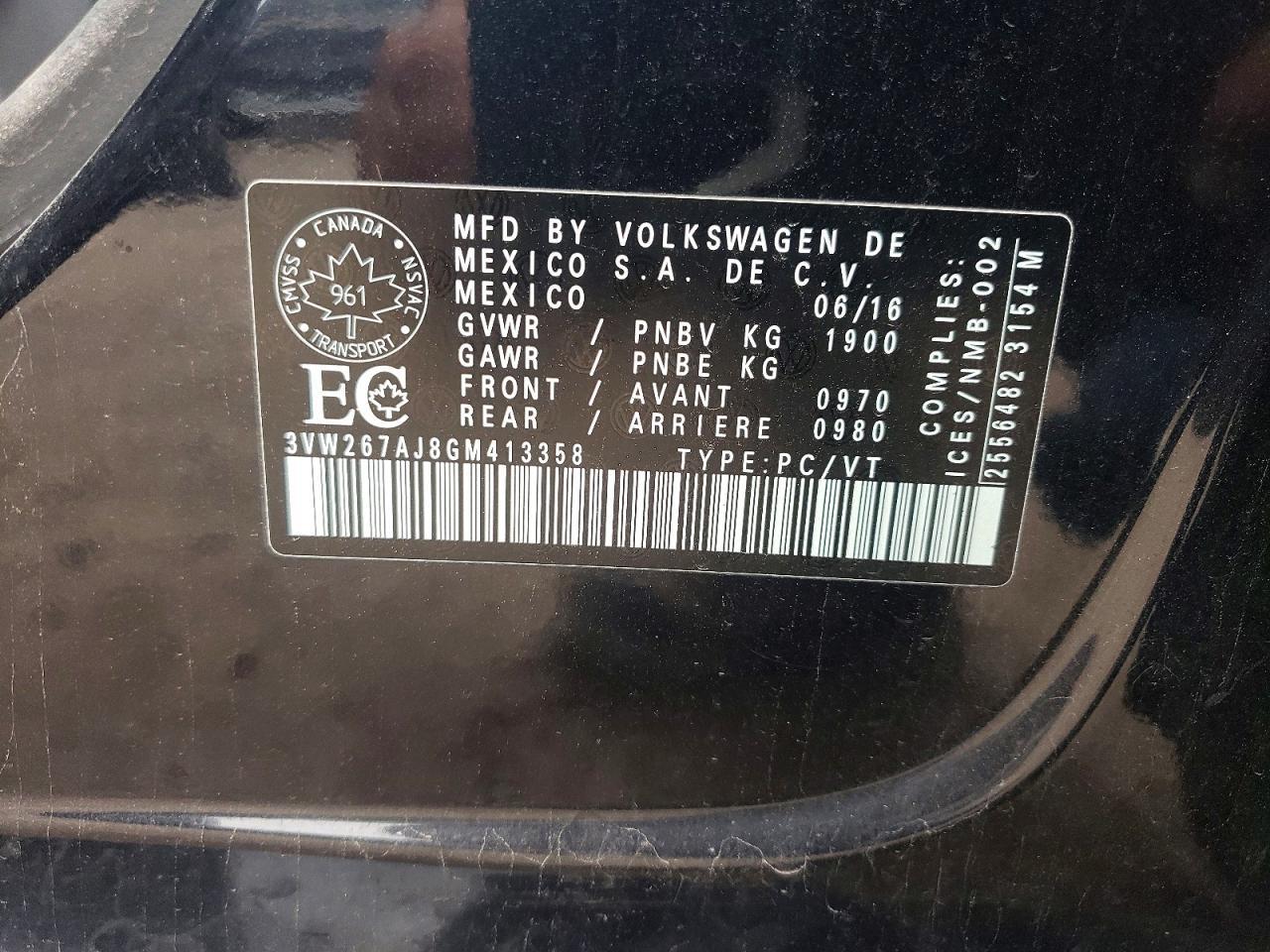 2016 Volkswagen Jetta 1.4 tsi 4DR