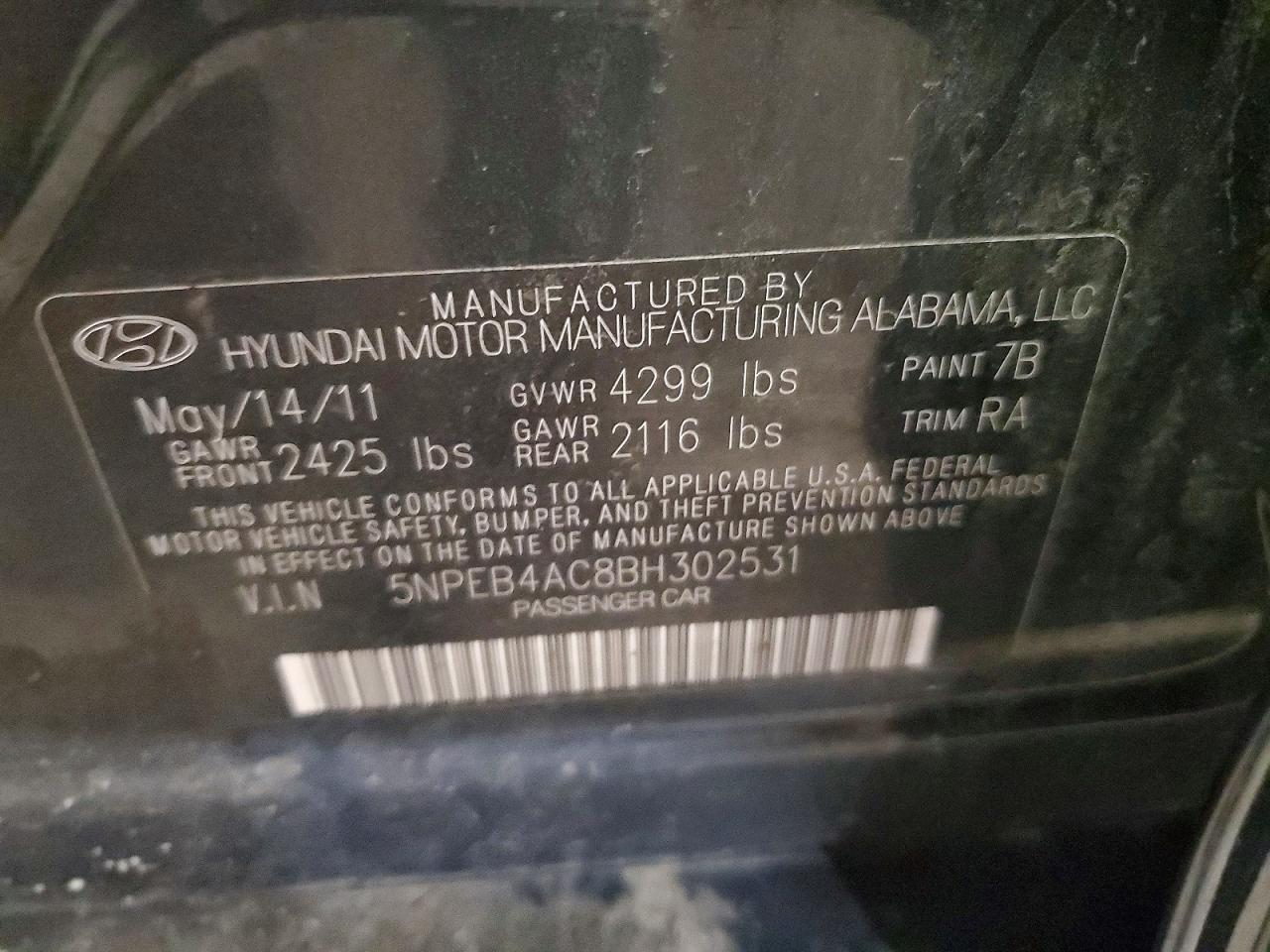 2011 Hyundai Sonata gls