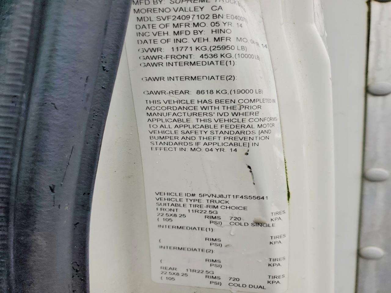 2015 Hino 258 268