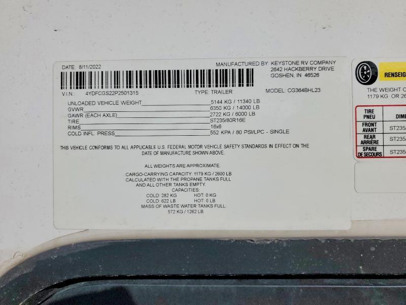 2023 Unknown 2023 Keystone Cougar Camper