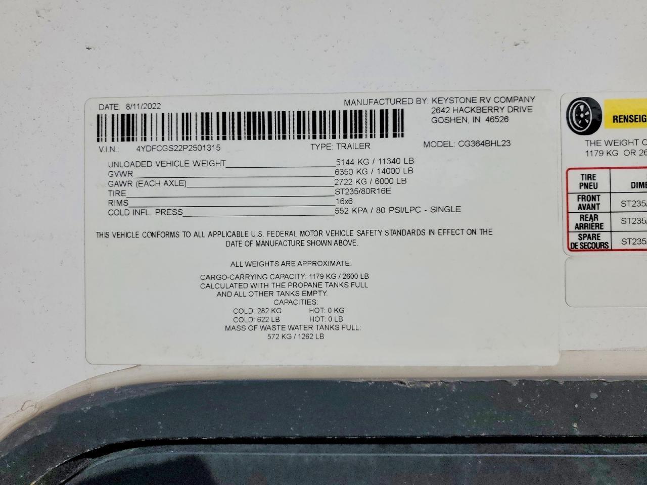 2023 Unknown 2023 Keystone Cougar Camper