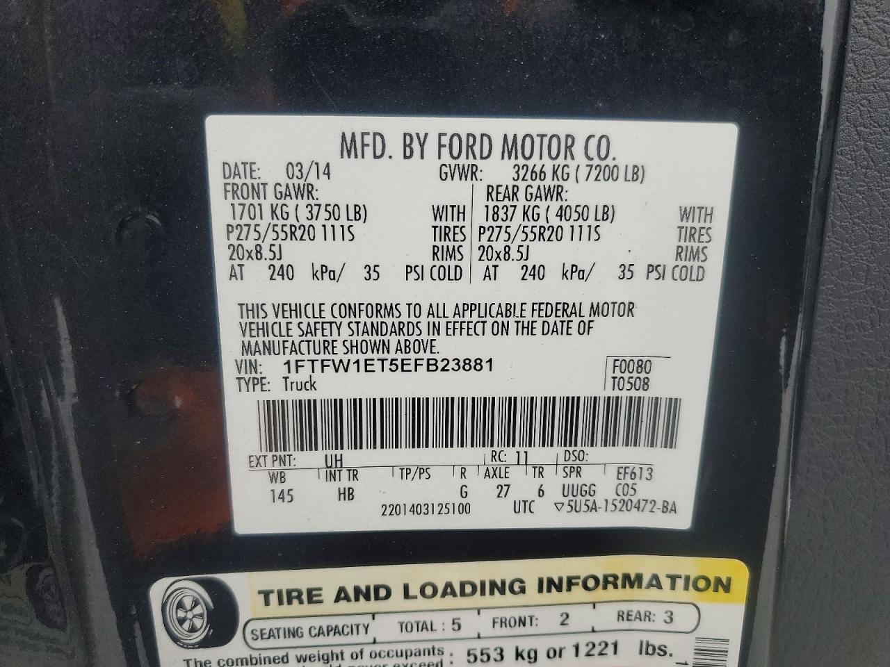2014 Ford F150 Supercrew