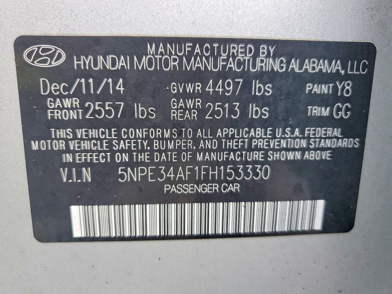 2015 Hyundai Sonata Limited