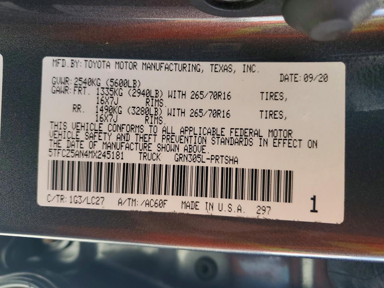 2021 Toyota Tacoma TRD OFF-Road