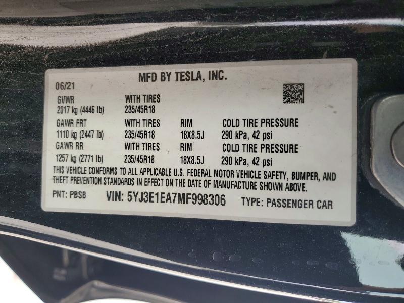 2021 Tesla Model 3