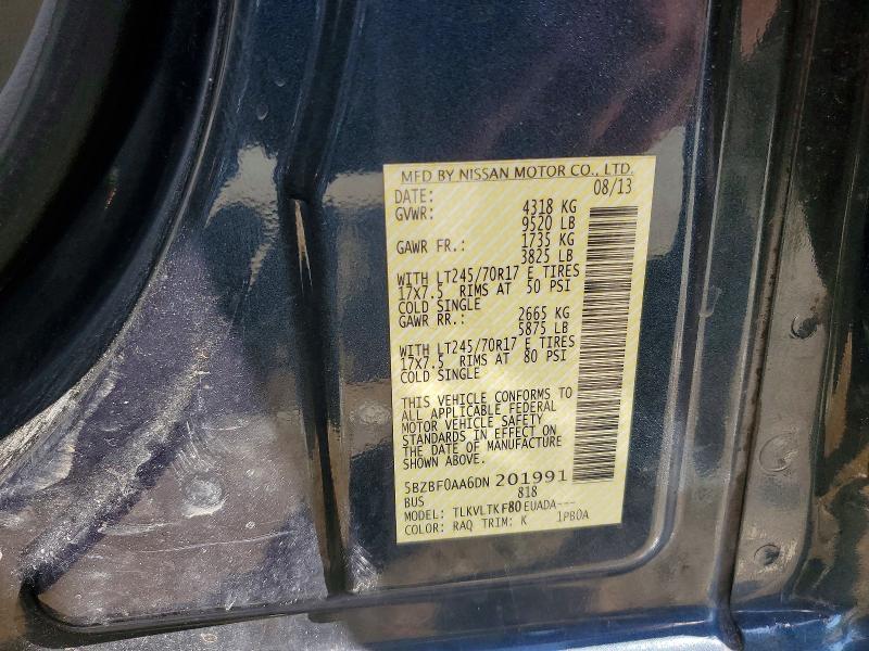 2013 Nissan Nv 3500 hd s