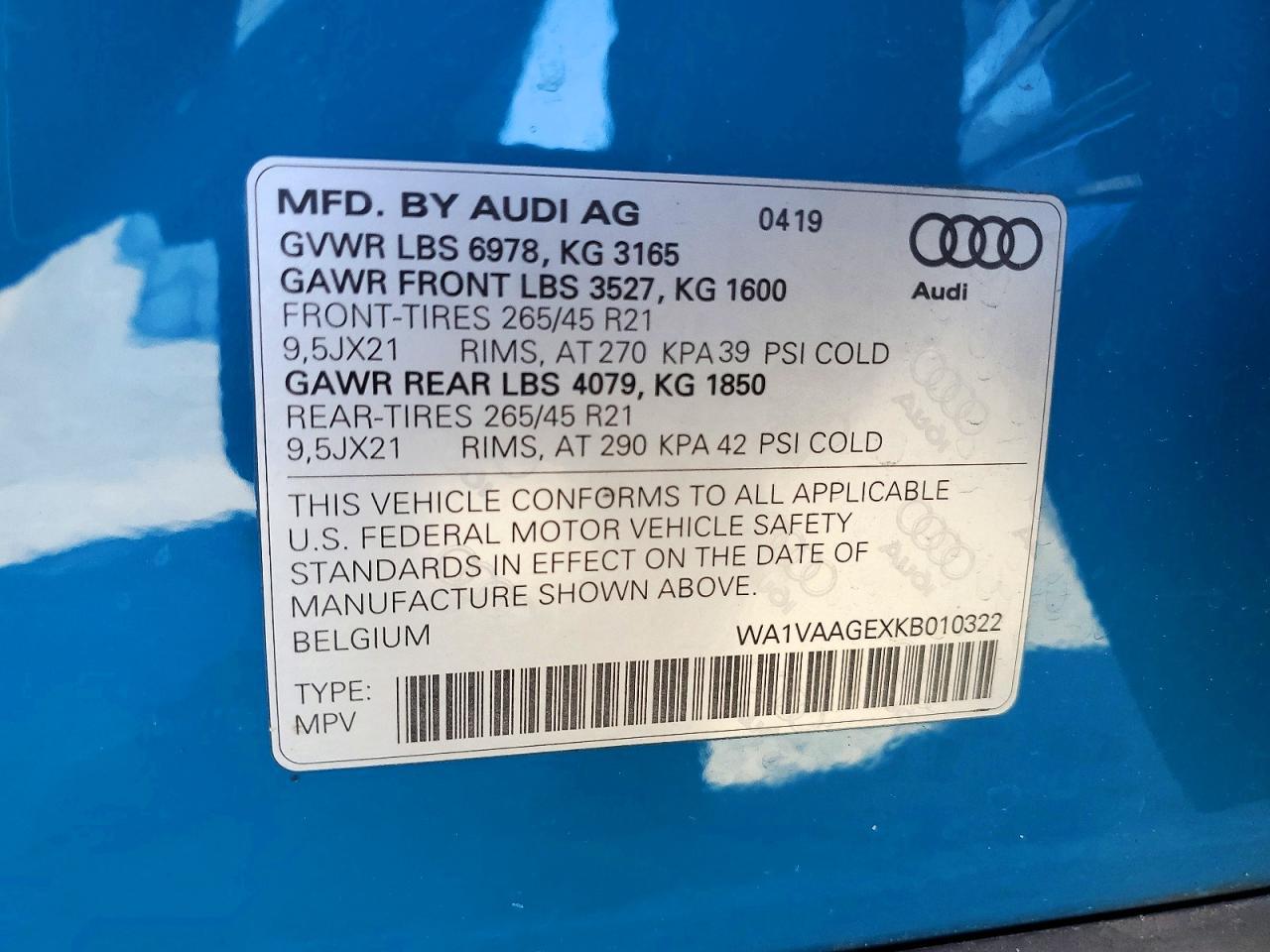 2019 Audi E-tron Prestige