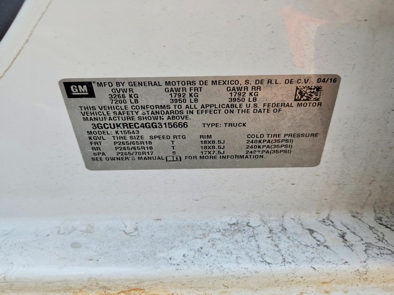 2016 Chevrolet Silverado K1500 LT