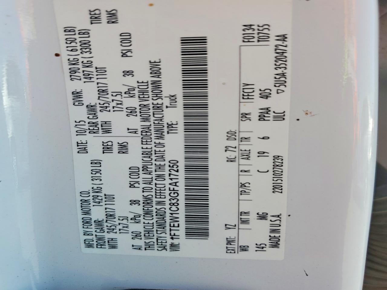 2016 Ford F150 Supercrew