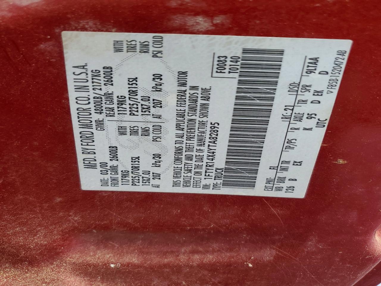 2000 Ford Ranger Super cab