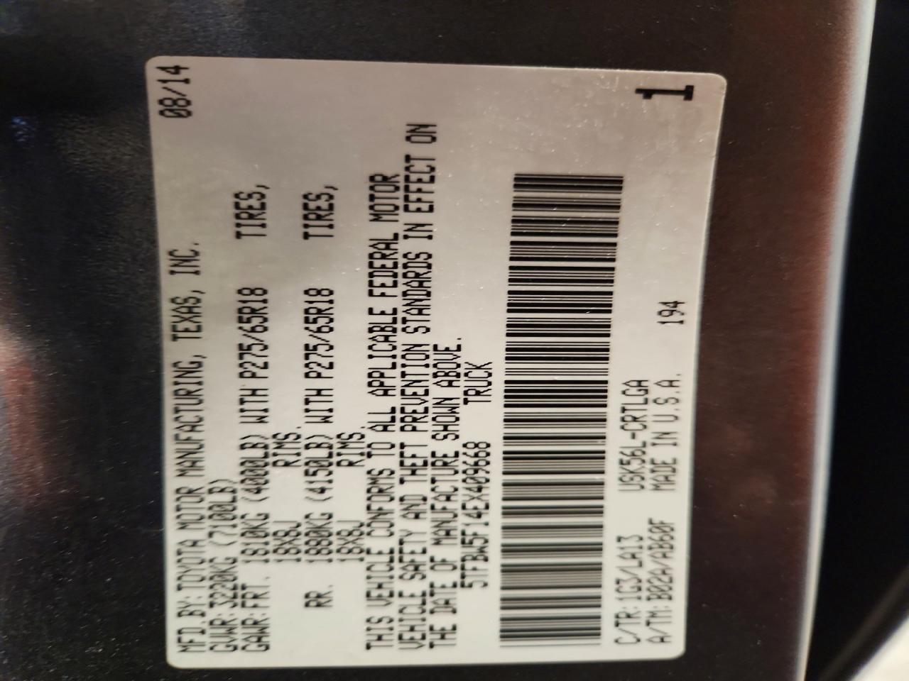 2014 Toyota Tundra Limited