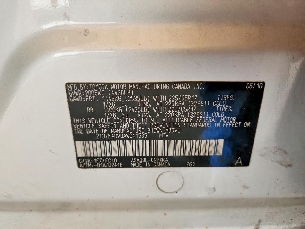 2010 Toyota Rav4 Base