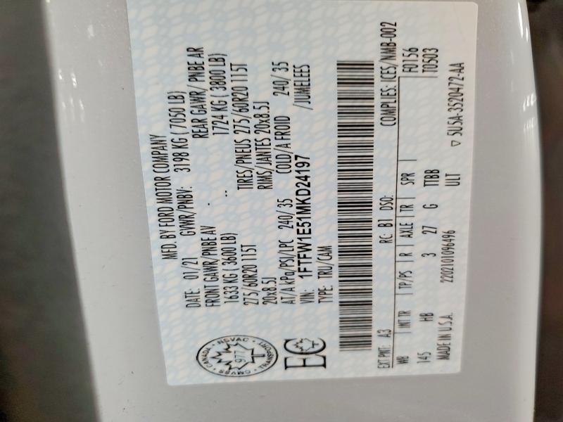 2021 Ford F150 Supercrew