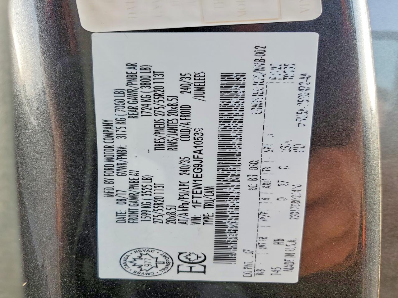 2018 Ford F150 Supercrew