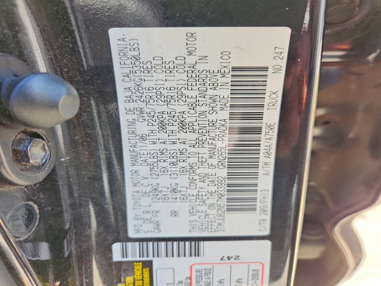 2007 Toyota Tacoma Prerunner V6