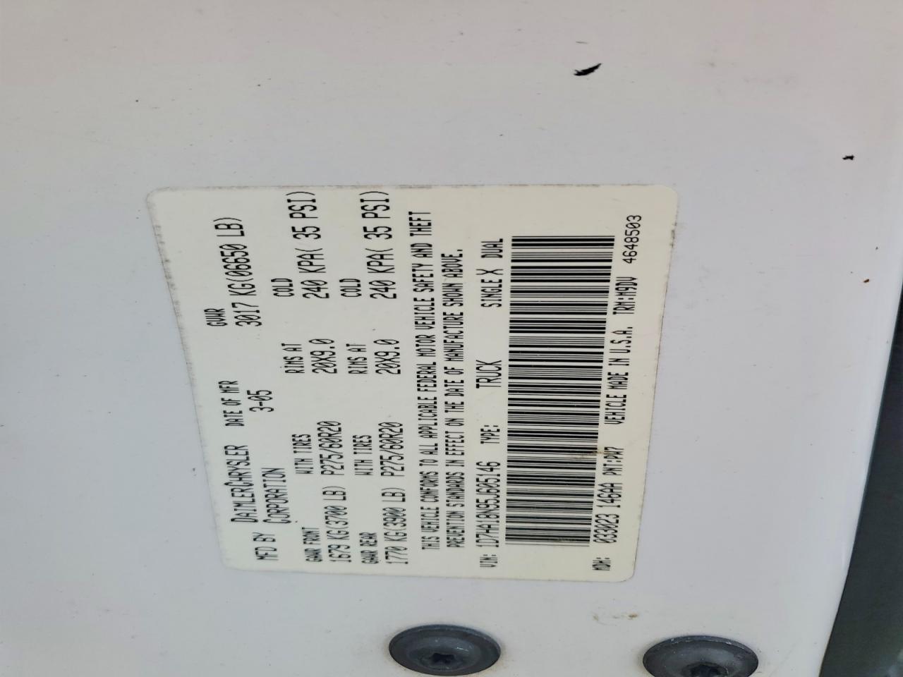 2005 Dodge RAM 1500 ST