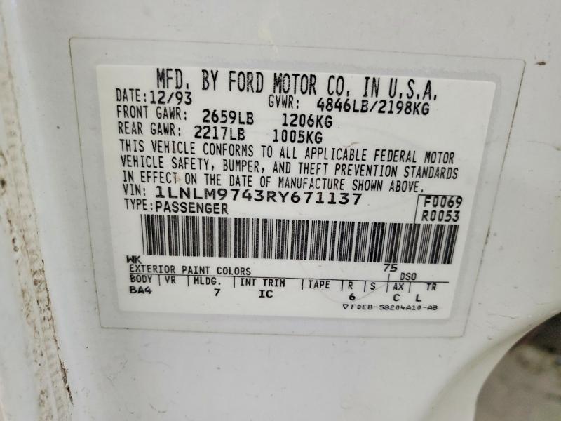 1994 Lincoln Continental Executive