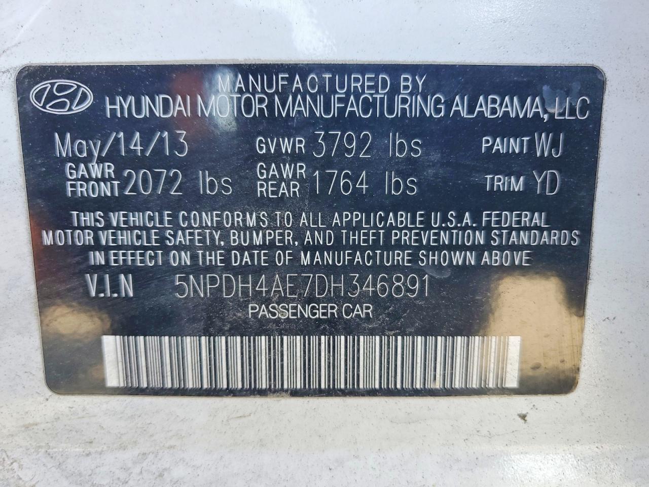 2013 Hyundai Elantra gls