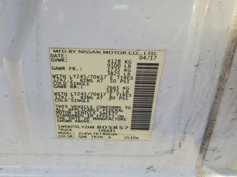 2017 Nissan NV 2500 HD SV Delivery Van