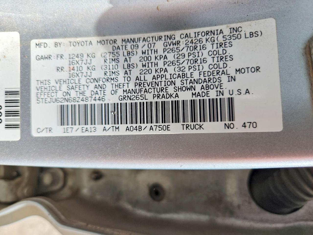 2008 Toyota Tacoma Prerunner V6