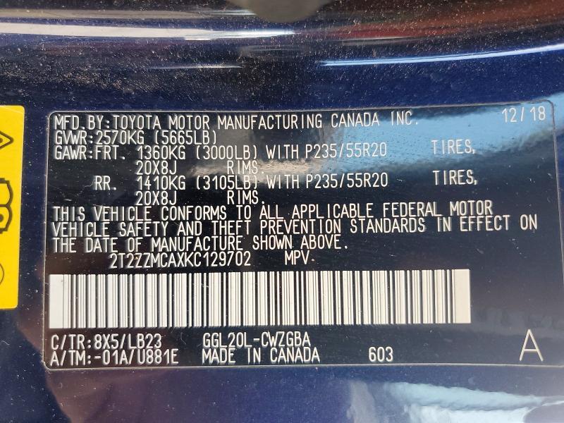 2019 Lexus Rx 350 Base