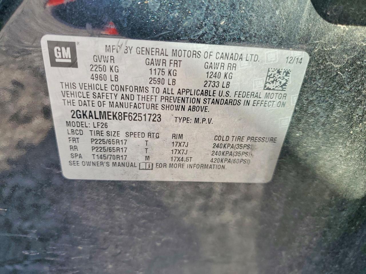 2015 GMC Terrain sle