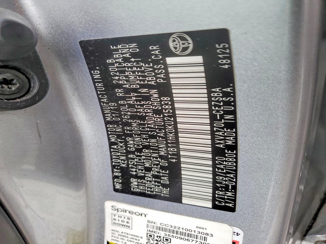 2019 Toyota Camry se