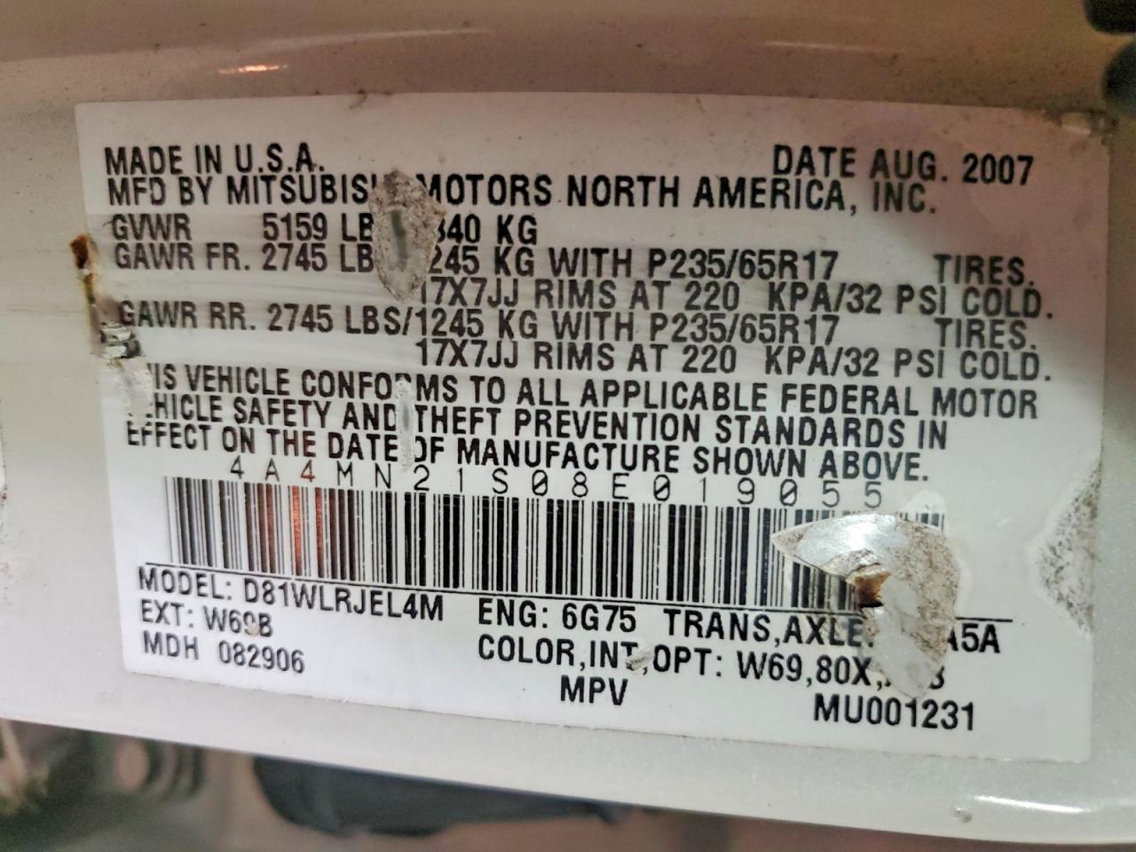 2008 Mitsubishi Endeavor ls