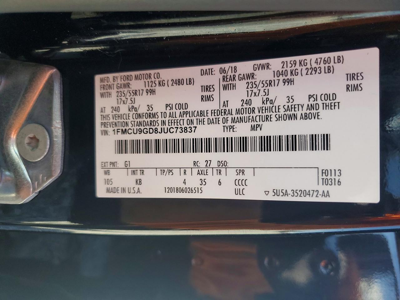 2018 Ford Escape se