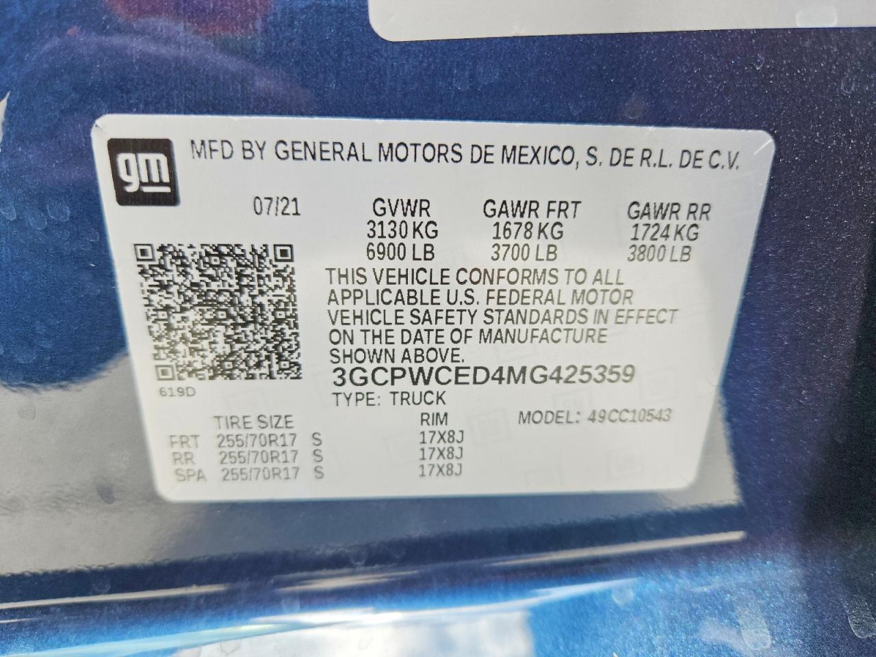 2021 Chev Silverado C1500 lt