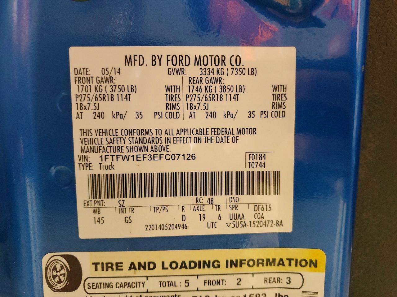 2014 Ford F150 Supercrew