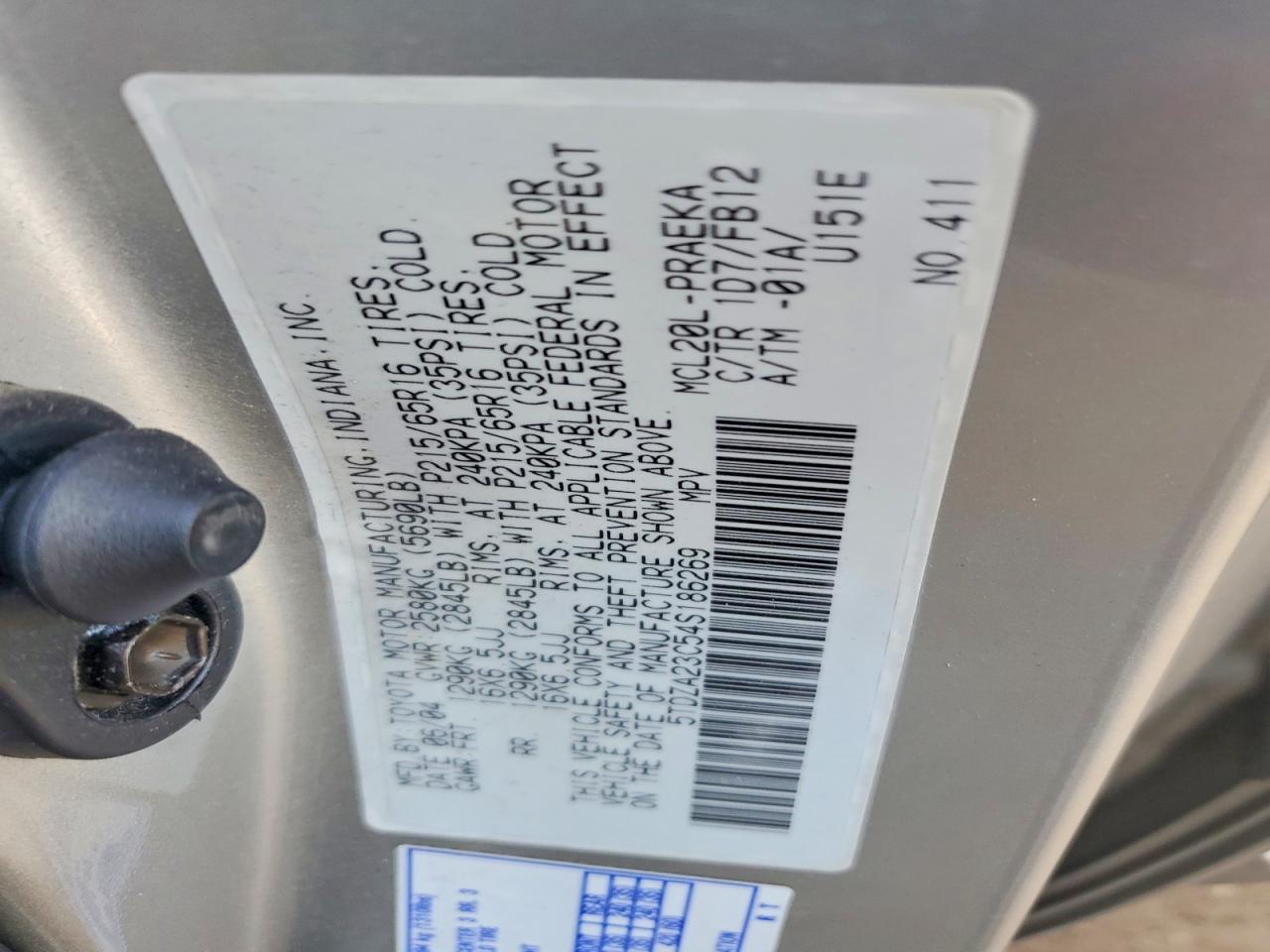 2004 Toyota Sienna le 8 Passenger