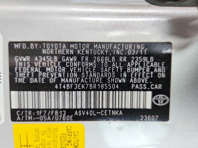 2011 Toyota Camry le