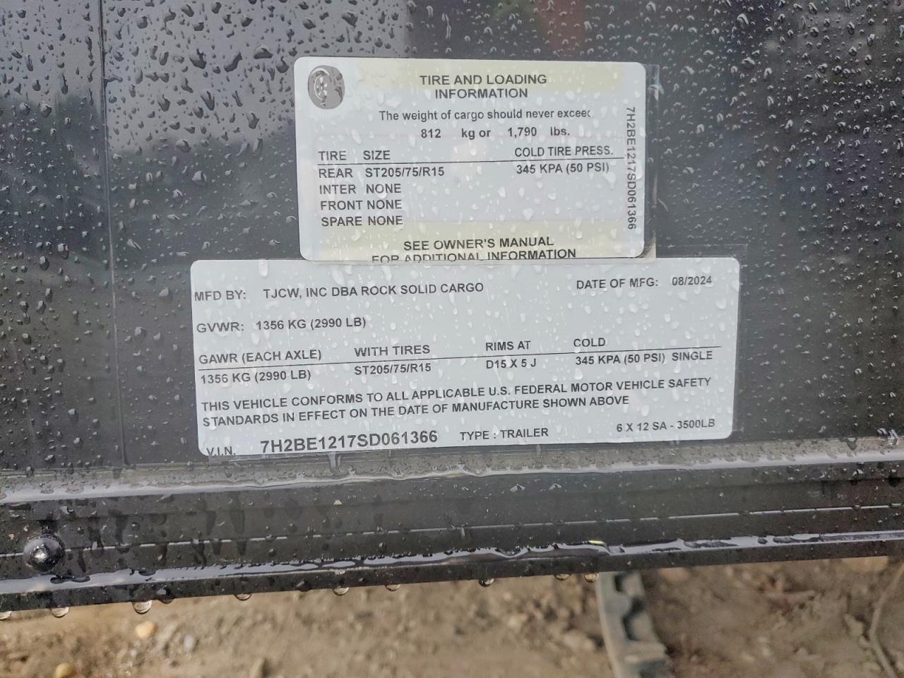 2025 Rock Solid Carg O 6X12 SA Enclosed Cargo Trailer