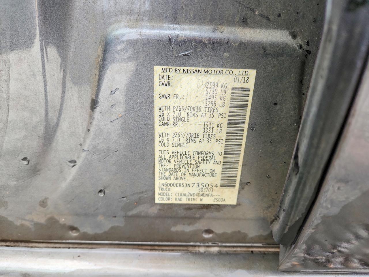 2018 Nissan Frontier SV