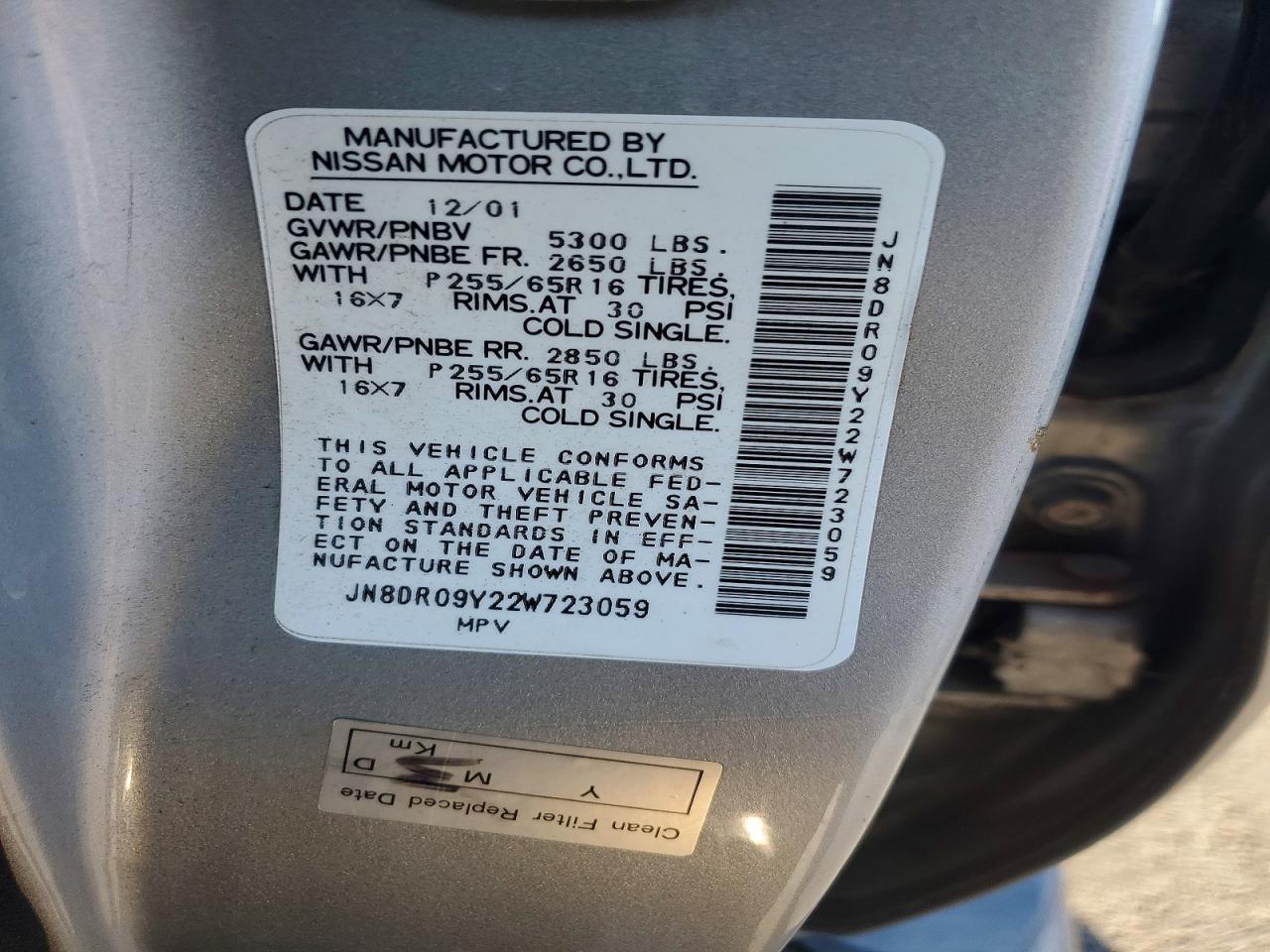2002 Nissan Pathfinder se