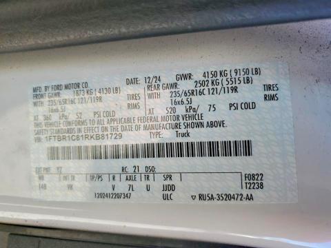 2024 Ford Transit 250 Medium Roof Utility / Service Van