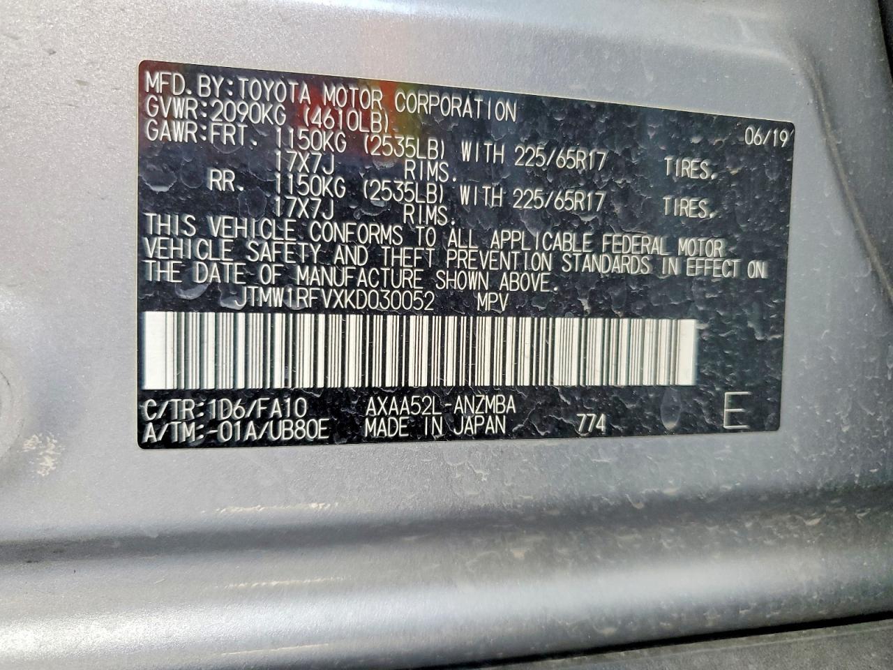 2019 Toyota Rav4 xle