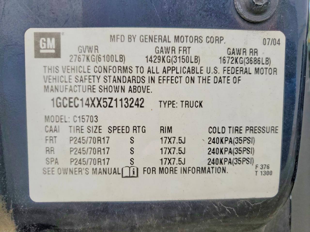 2005 Chevrolet Silverado C1500