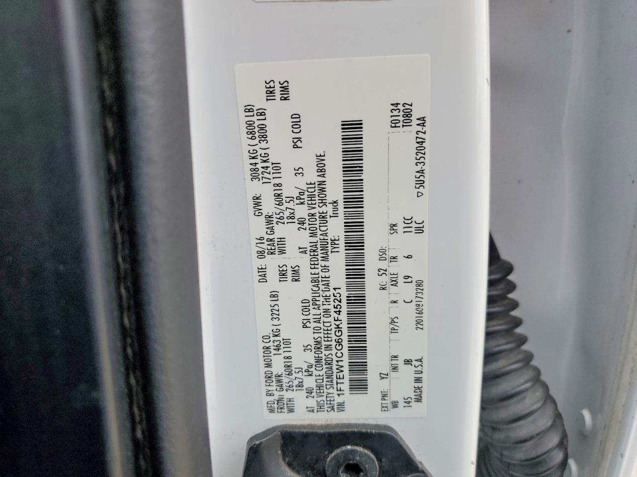2016 Ford F150 Supercrew