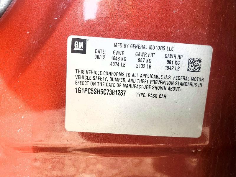 2012 Chevrolet Cruze ls