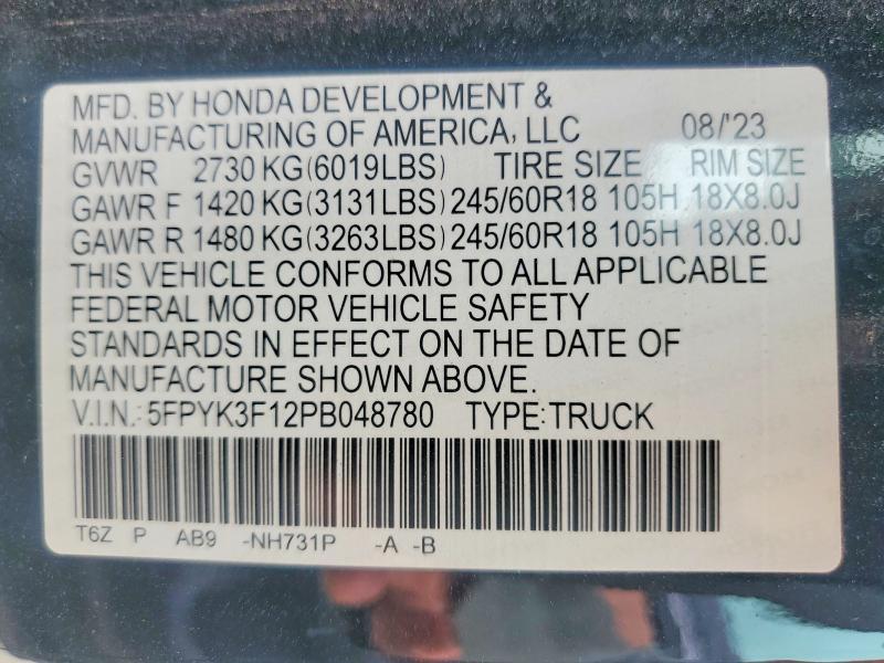 2023 Honda Ridgeline Sport