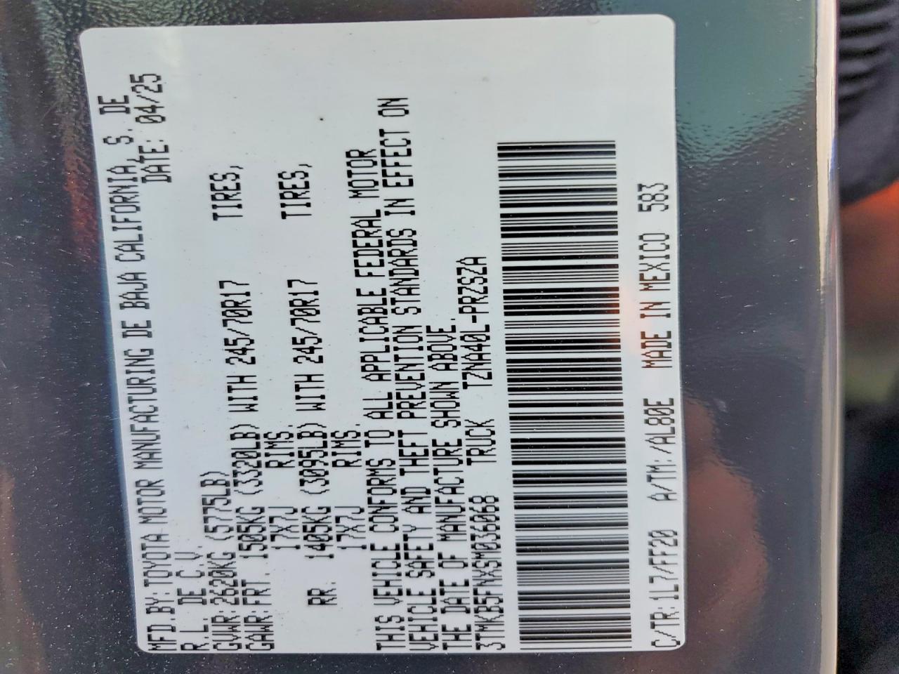 2025 Toyota Tacoma SR5