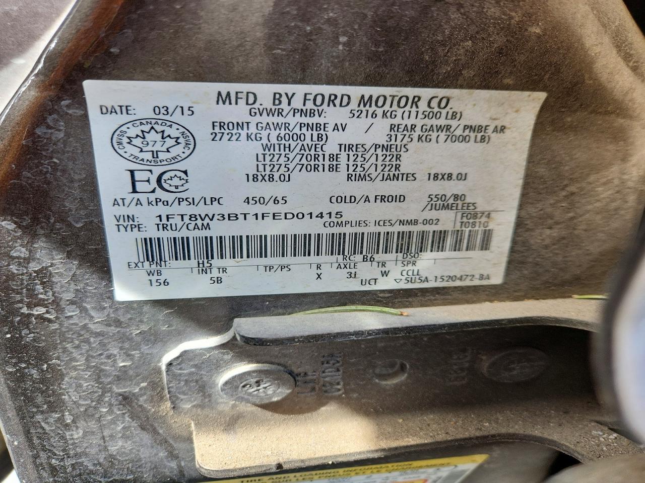 2015 Ford F350 Super Duty