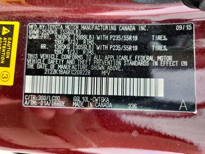 2015 Lexus Rx 350 Base