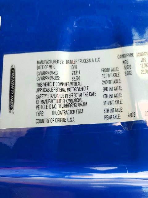 2019 Freigliner 2019 Freightliner Cascadia 126 Semi Truck