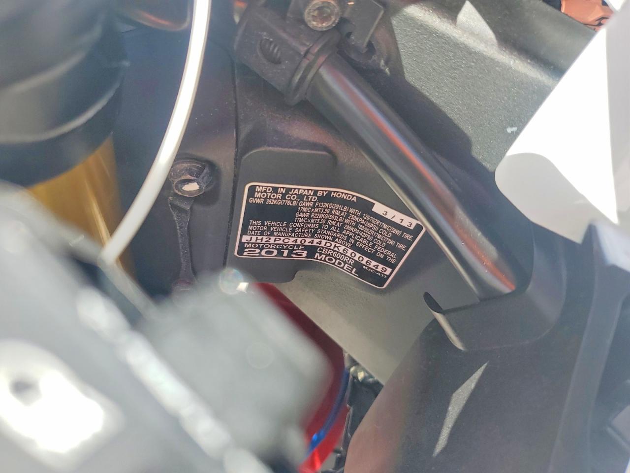2013 Honda CBR600 RR