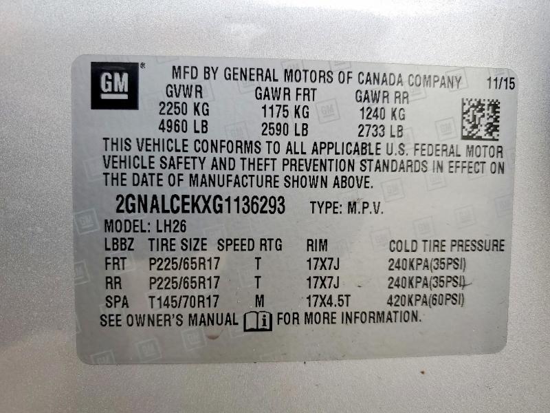 2016 Chevrolet Equinox lt