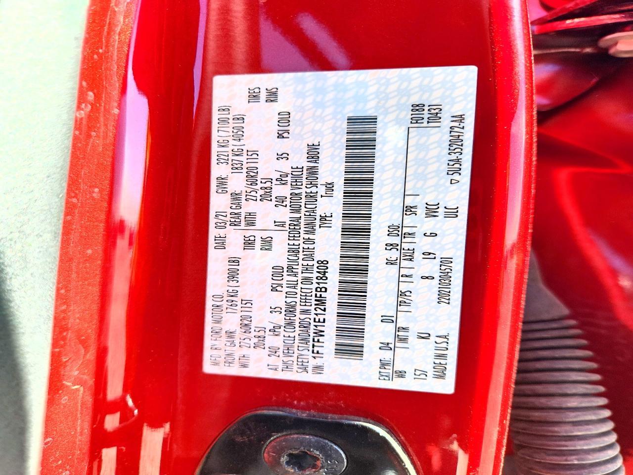 2021 Ford F150 Supercrew